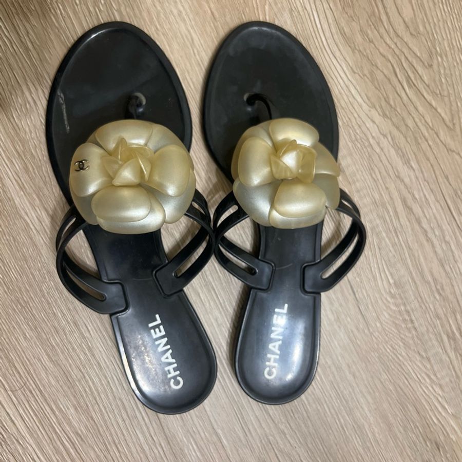 Chanel 山茶花拖鞋 美品-4