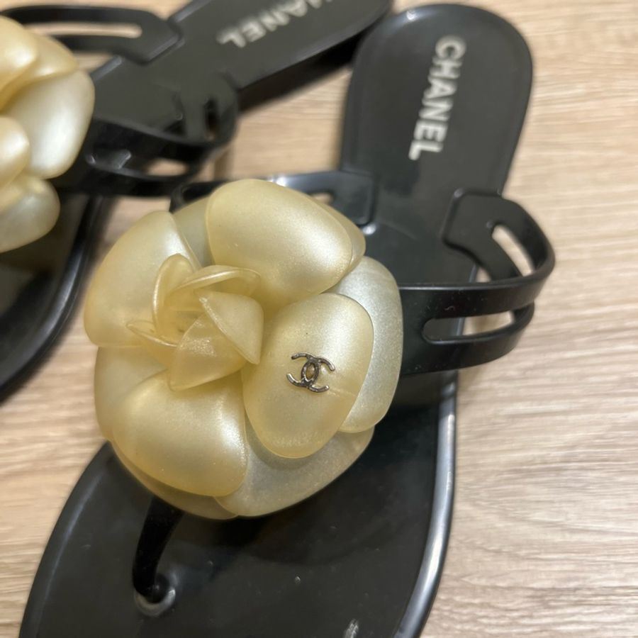 Chanel 山茶花拖鞋 美品-10