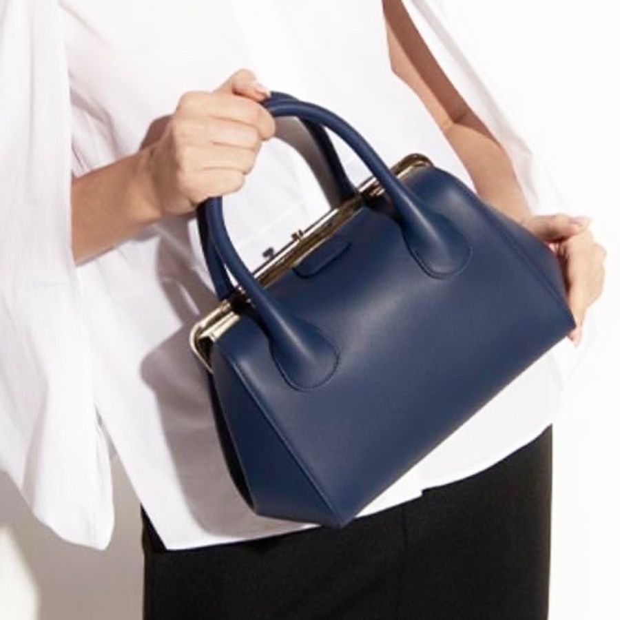 Chloé 海軍藍色Medium Joyce Frame Bag手提包-9