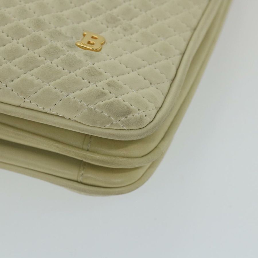 【日本直送】BALLY 絎縫手提包 皮革 米色 正品 bs9678-8