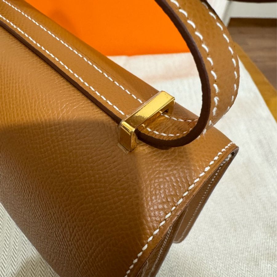 近新全配❗️愛馬仕Hermes mini Constance 迷你康康19金棕金釦-7