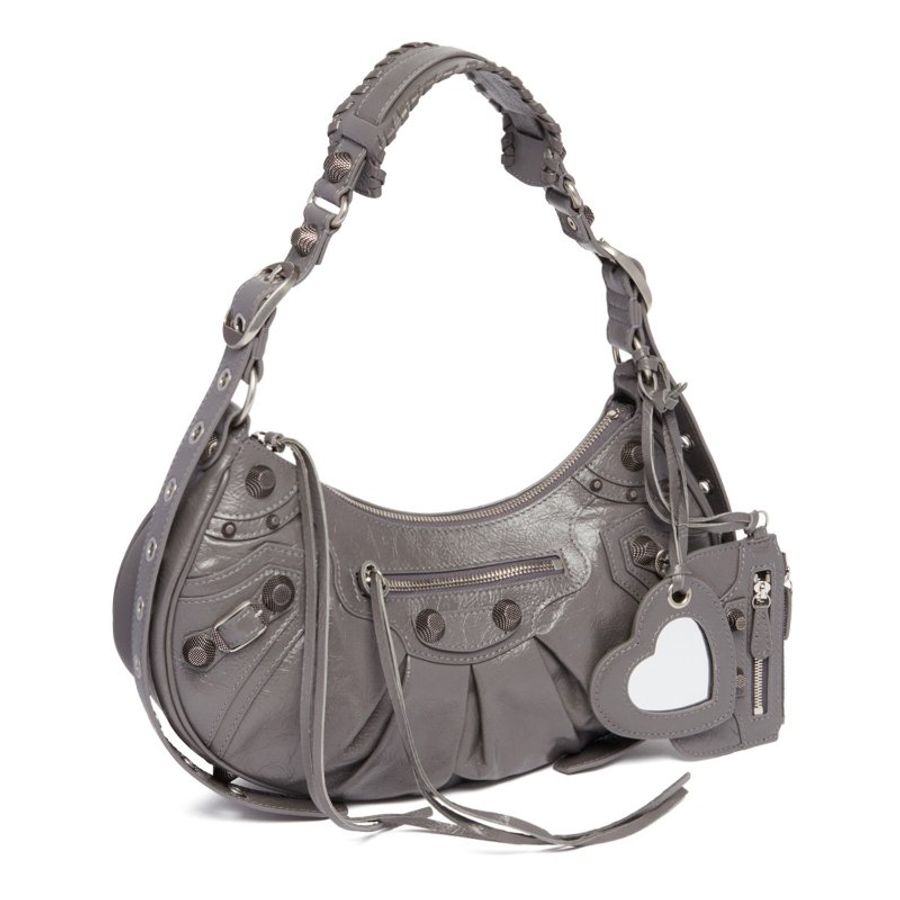 🎁特價🎁Balenciaga 671307 小羊皮 S小款 Le Cagole 包 灰色-14