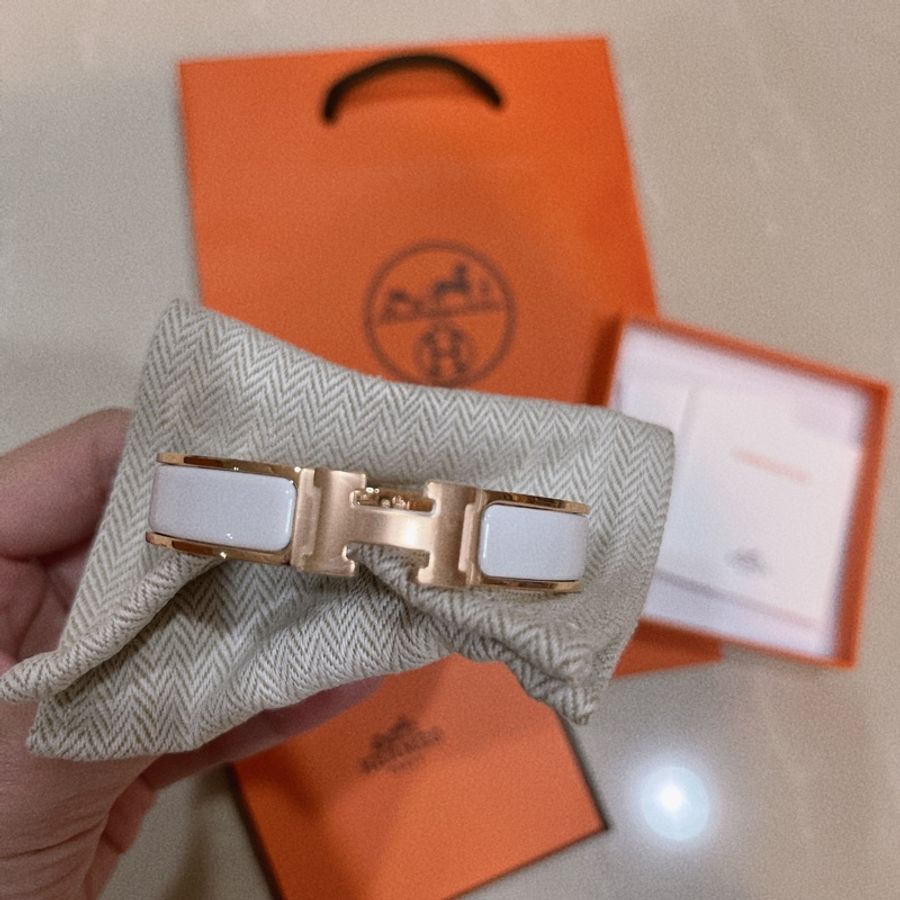 Hermès Clic H手環 白-5