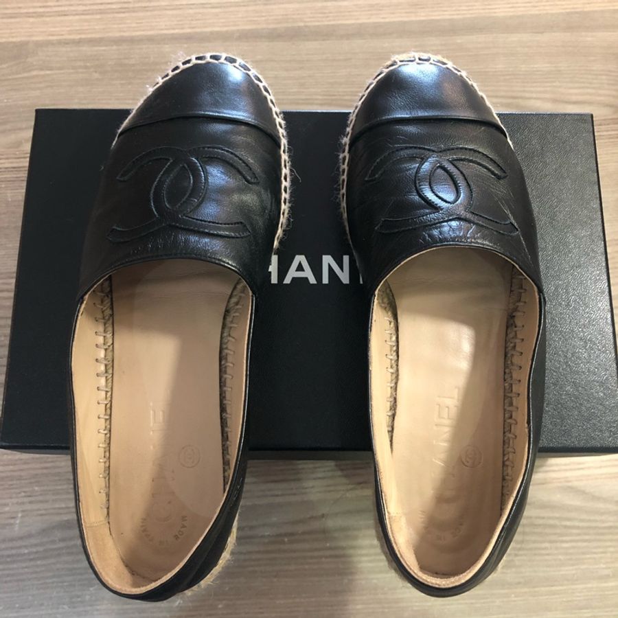 Chanel草編鞋37-1
