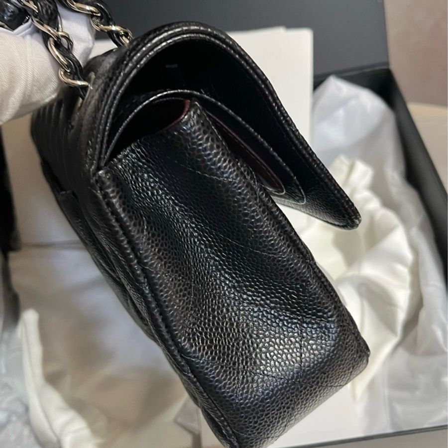 Chanel Caviar CF25 荔枝皮銀扣-2