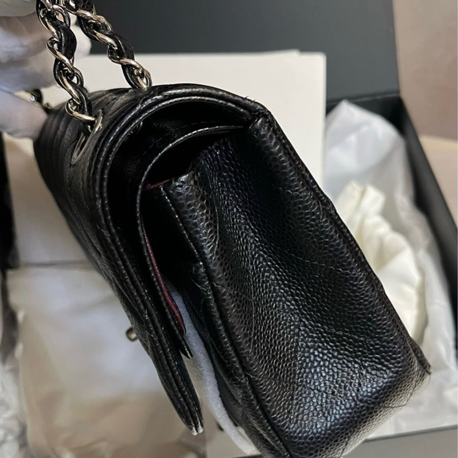 Chanel Caviar CF25 荔枝皮銀扣-3