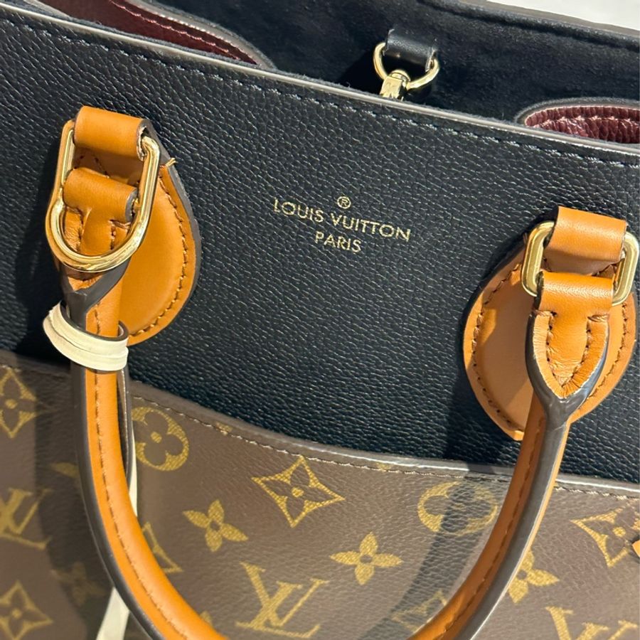 Louis Vuitton Monogram Canvas Calfskin Fold Tote MM 風琴包手提肩斜三用包-4