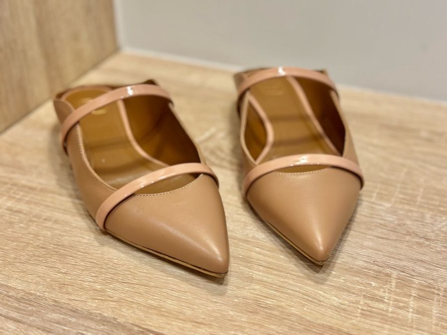Malone Souliers - 37號 Maureen 皮革平底拖鞋、裸膚色-6
