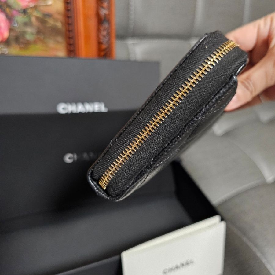 Chanel長夾*晶片款*(黑.荔枝皮)-2