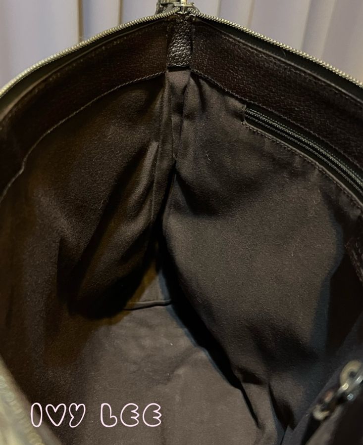 GUCCI 110054 經典款雙G緹花 斜背包 肩背包 書包(咖啡) 二手精品-5