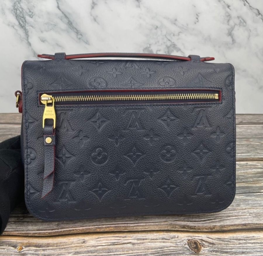 Louis Vuitton Metis  Monogram 午夜藍皮革壓紋郵差包-3