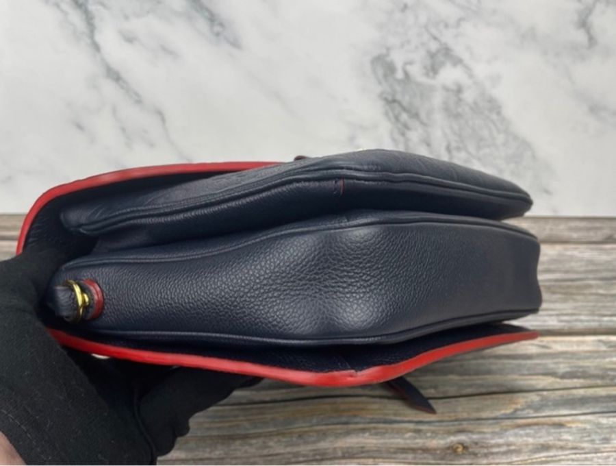 Louis Vuitton Metis  Monogram 午夜藍皮革壓紋郵差包-6