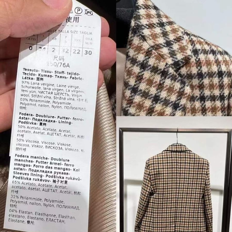 MaxMara weekend系列 23秋冬新款 MALTESE 格紋西裝 34/38號-3