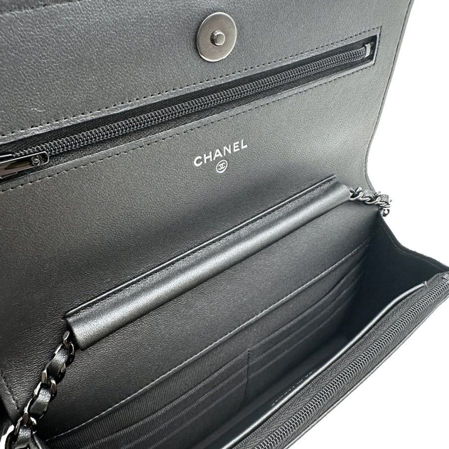 CHANEL 經典羊皮WOC - so black-4