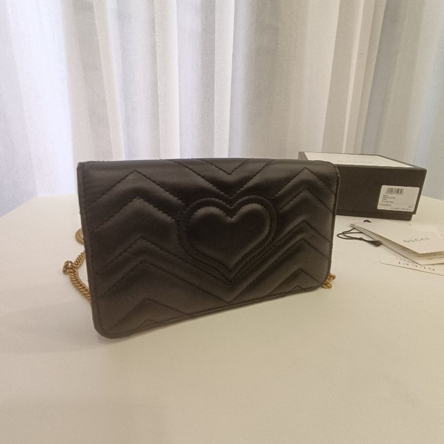 gucci黑色金鏈包-3