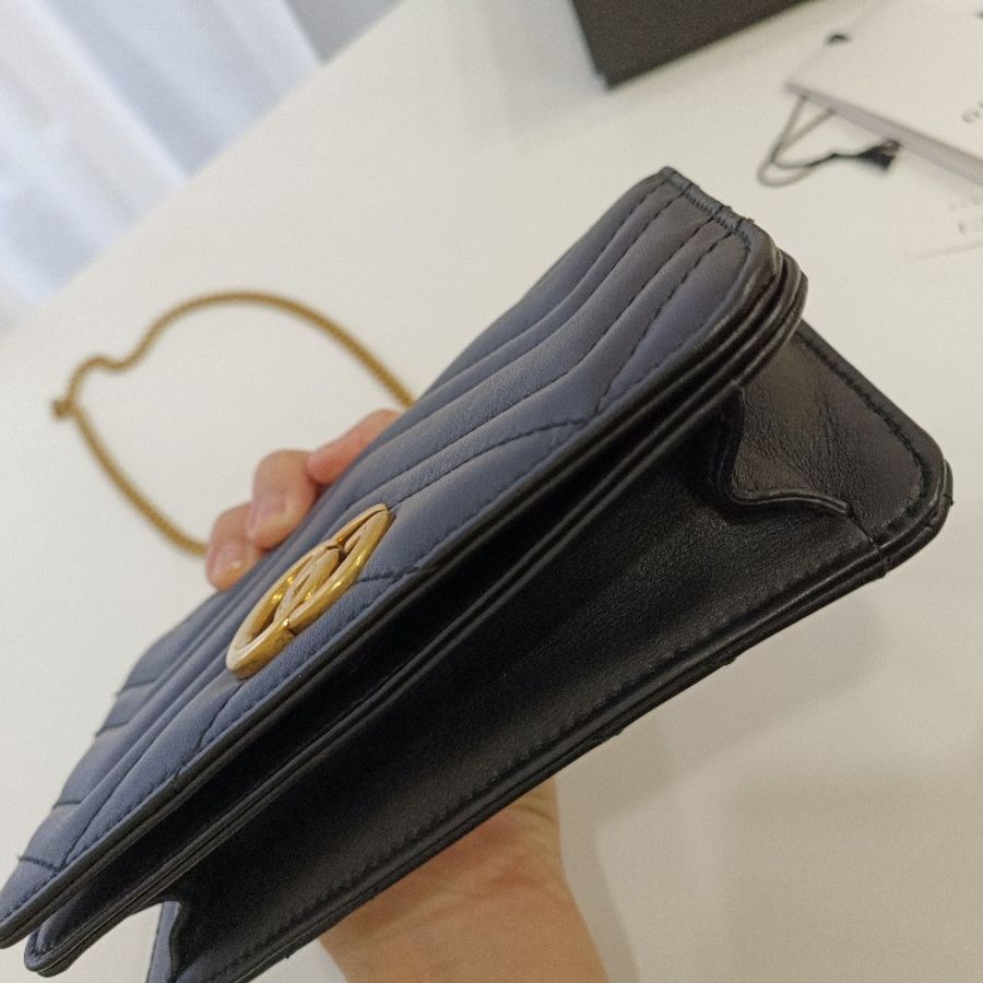 gucci黑色金鏈包-21
