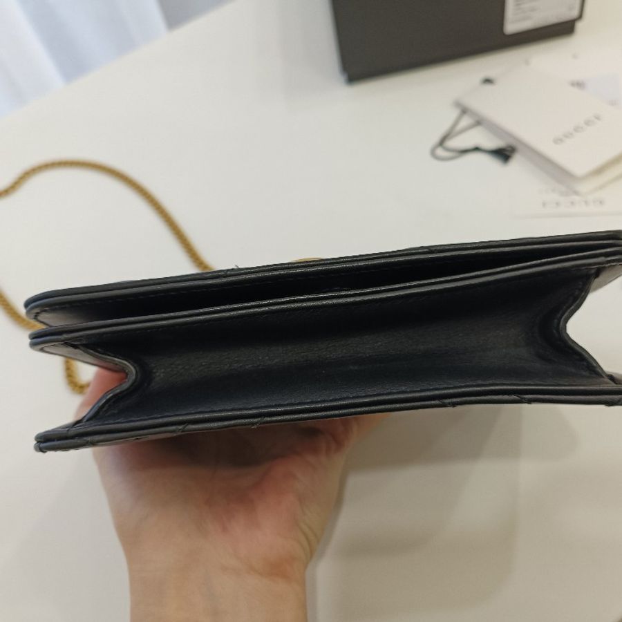 gucci黑色金鏈包-23