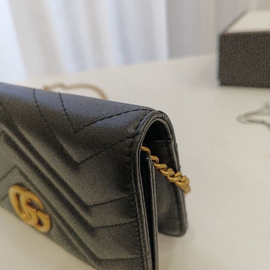 gucci黑色金鏈包-24