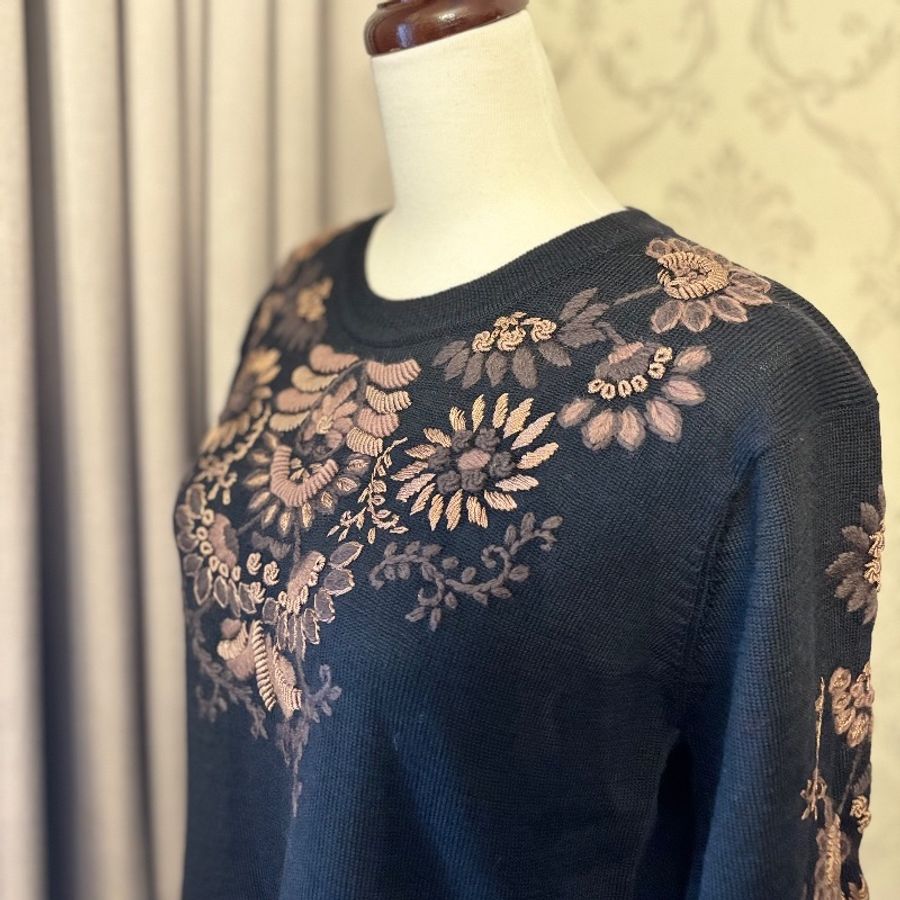 藏私·Collection_純毛手工刺繡古著毛衣-2