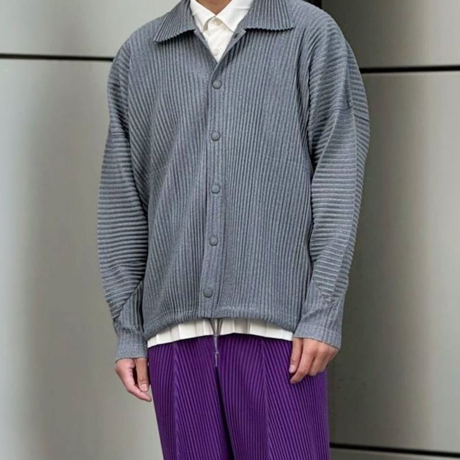 (全新)HOMME PLISSE灰色教練外套 2號 ISSEY MIYAKE 三宅一生 專櫃正品-2