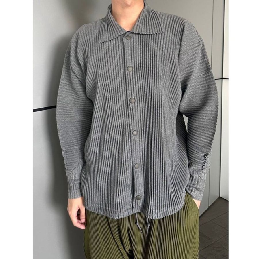 (全新)HOMME PLISSE灰色教練外套 2號 ISSEY MIYAKE 三宅一生 專櫃正品-3