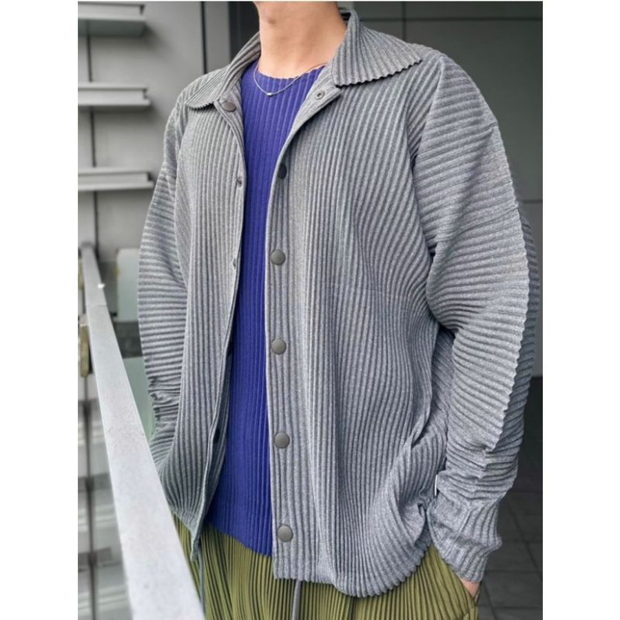 (全新)HOMME PLISSE灰色教練外套 2號 ISSEY MIYAKE 三宅一生 專櫃正品-4