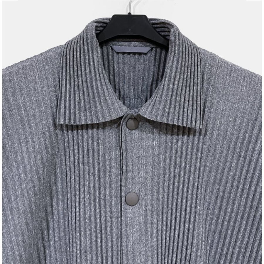 (全新)HOMME PLISSE灰色教練外套 2號 ISSEY MIYAKE 三宅一生 專櫃正品-5