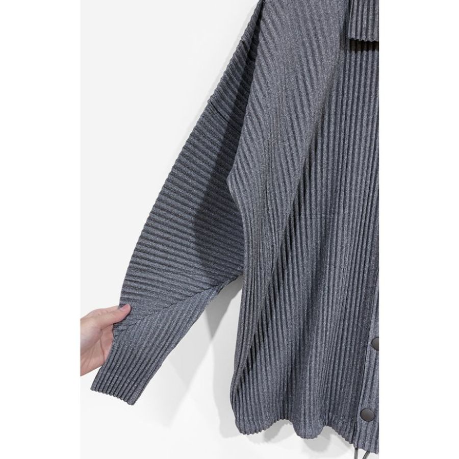 (全新)HOMME PLISSE灰色教練外套 2號 ISSEY MIYAKE 三宅一生 專櫃正品-6