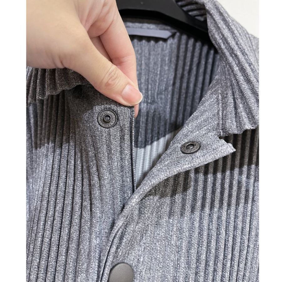 (全新)HOMME PLISSE灰色教練外套 2號 ISSEY MIYAKE 三宅一生 專櫃正品-10