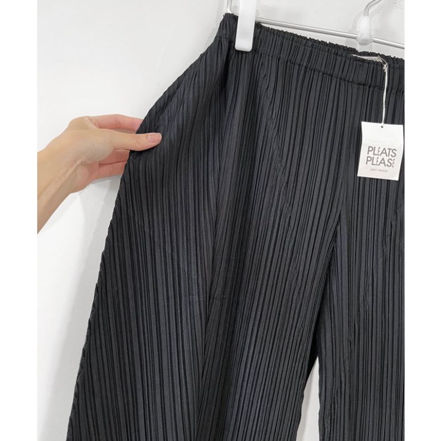 (特價) PLEATS PLEASE黑色異型褲 JF435 4號 ISSEY MIYAKE 三宅一生-3