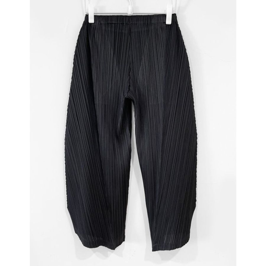 (特價) PLEATS PLEASE黑色異型褲 JF435 4號 ISSEY MIYAKE 三宅一生-7