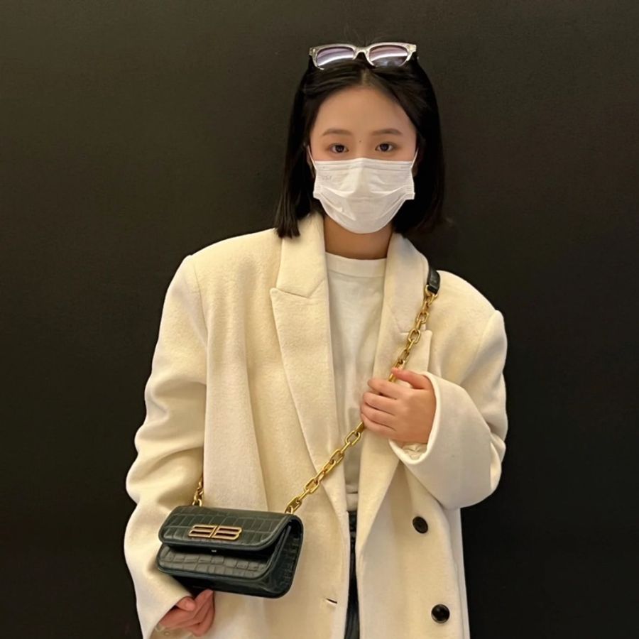 NOW BAGS｜【全新代購】BALENCIAGA logo BB鱷魚壓紋鏈條斜背包-0
