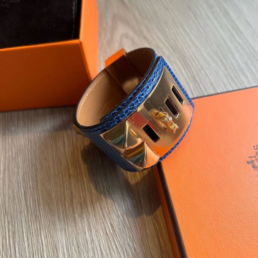 瑞奇二手精品 Hermes cdc 蜥蜴皮 卯釘 全新-2