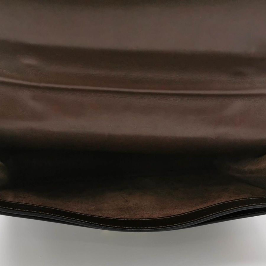 Hermes Sac A Depeches牛皮純色插扣手提包-5