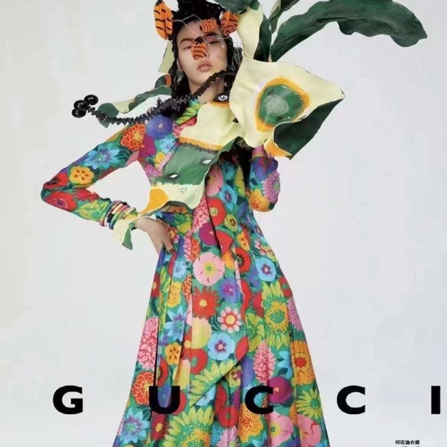 Gucci 桑蠶絲連身裙  36號 非常新-0