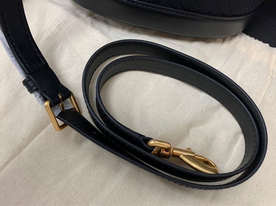 Tory Burch全新新色 T Monogram jacquard shoulder bag 黑金水桶包-8