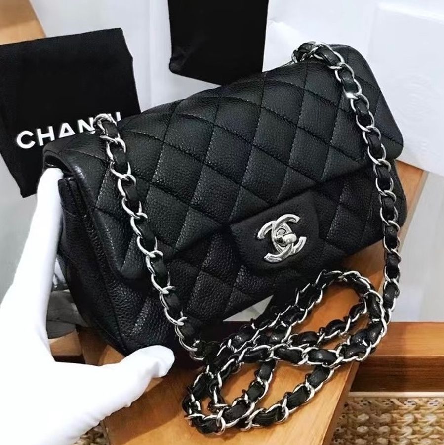 🎉限時優惠價🎉CHANEL Caviar 大mini 牛皮銀扣-4