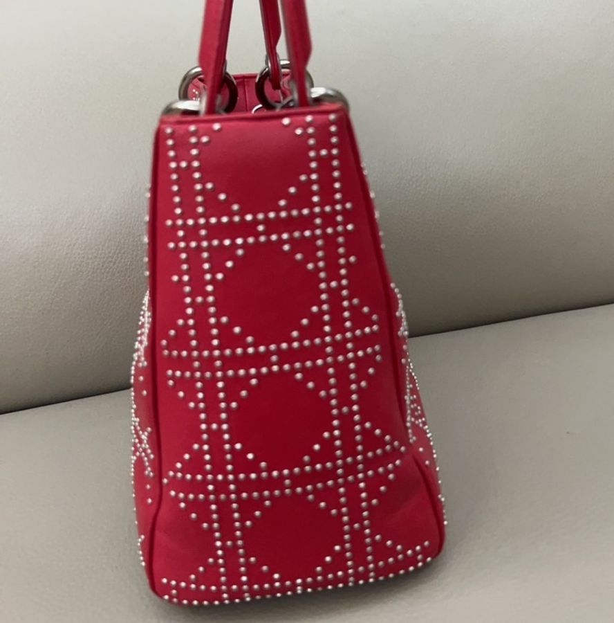 ［Vintage Dior］羊皮圓珠黛妃包_中款-1
