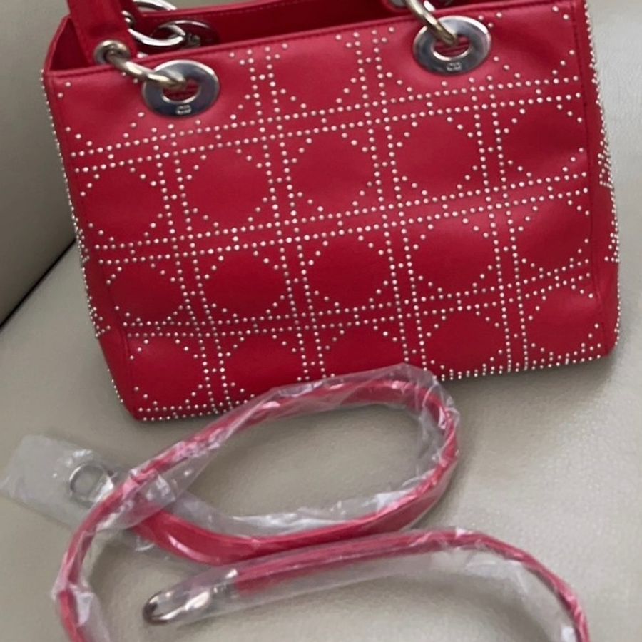 ［Vintage Dior］羊皮圓珠黛妃包_中款-5