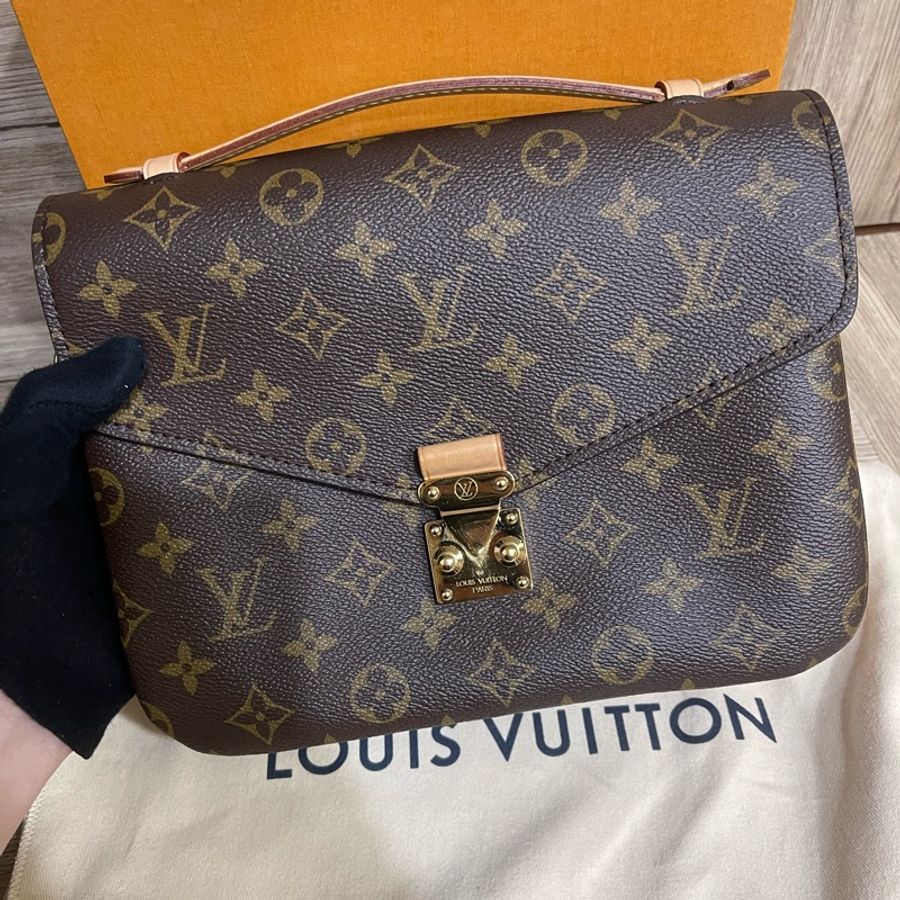 Lv經典老花郵差包(台灣專櫃購入配件齊全)-6