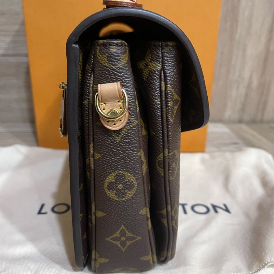 Lv經典老花郵差包(台灣專櫃購入配件齊全)-11