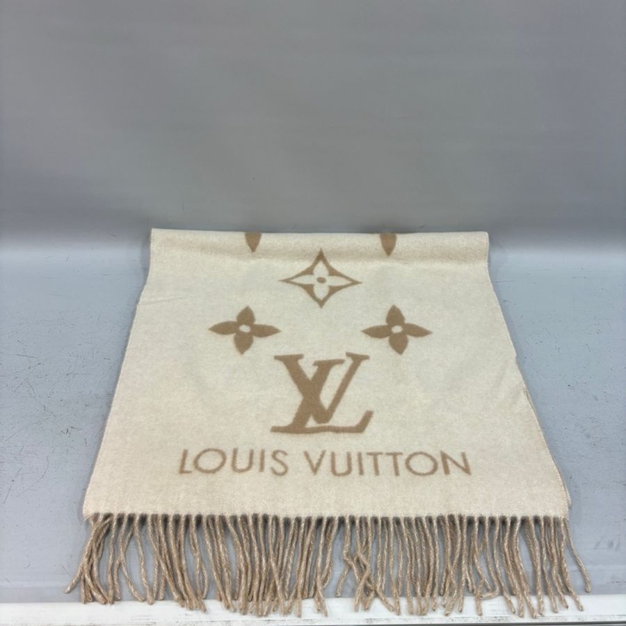 Louis Vuitton M78123駝色雙面Reykjavik圍巾-2