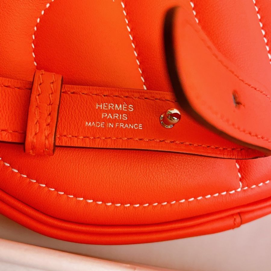 (🎉已售)閒置新品大全配✨ Hermès 豬鼻子 in the loop多用途豬鼻腰包胸包跨包斜背肩背五用~玫瑰粉德克薩斯粉-15