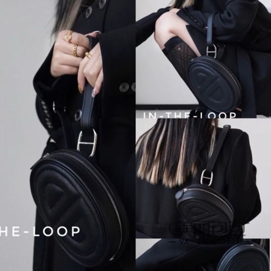 (🎉已售)閒置新品大全配✨ Hermès 豬鼻子 in the loop多用途豬鼻腰包胸包跨包斜背肩背五用~玫瑰粉德克薩斯粉-17