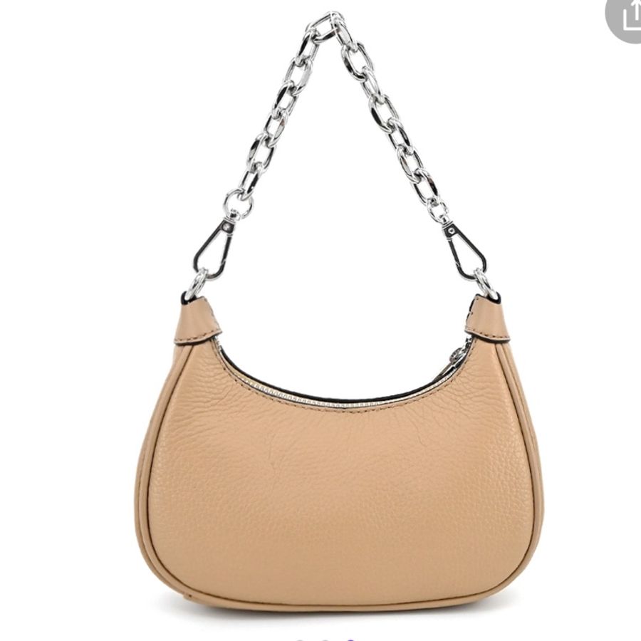 MK MICHAEL KORS CORA 荔枝紋拉鍊手提 斜背兩用包 月亮包 月彎包-9