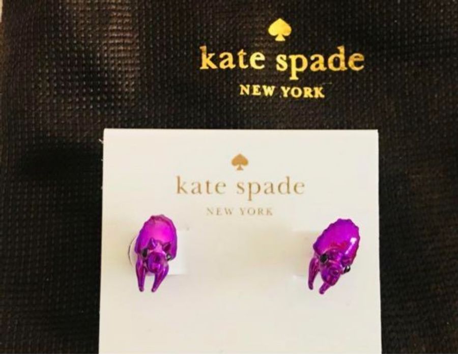 Kate spade三角龍造型耳環-5