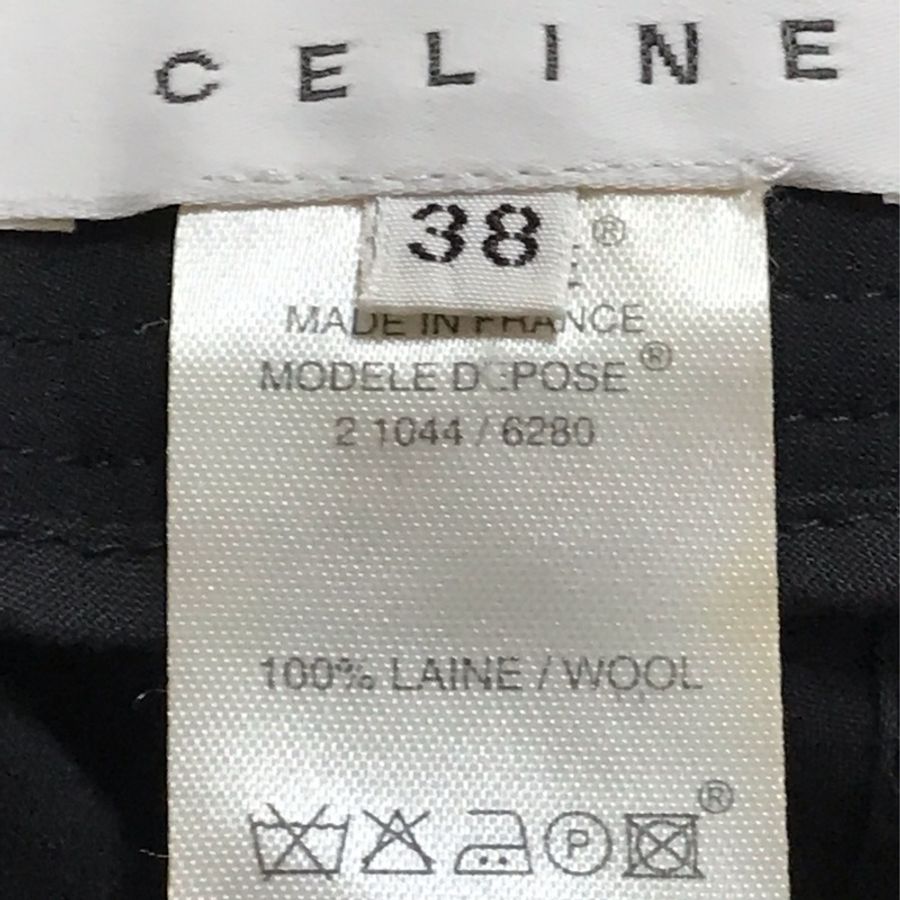 4)法國Celine正品黑色質感長褲 38號 約85成新-7