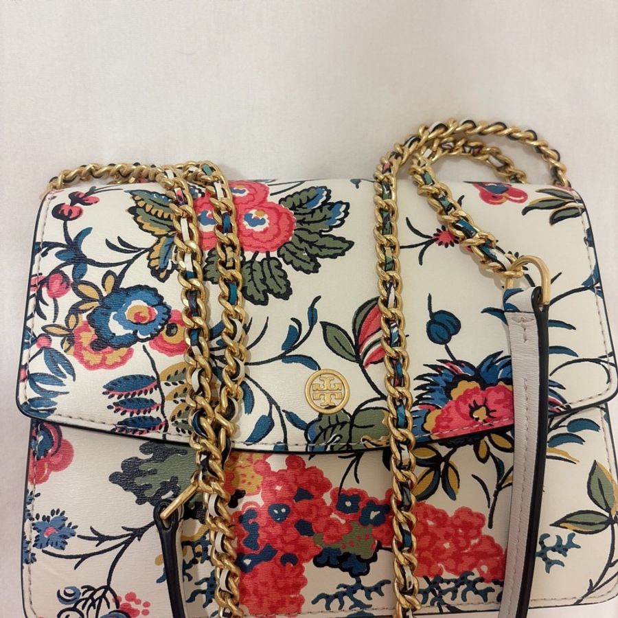 TORY BURCH］ 專櫃款防刮牛皮磁釦手提/斜背二用包鍊條包-6