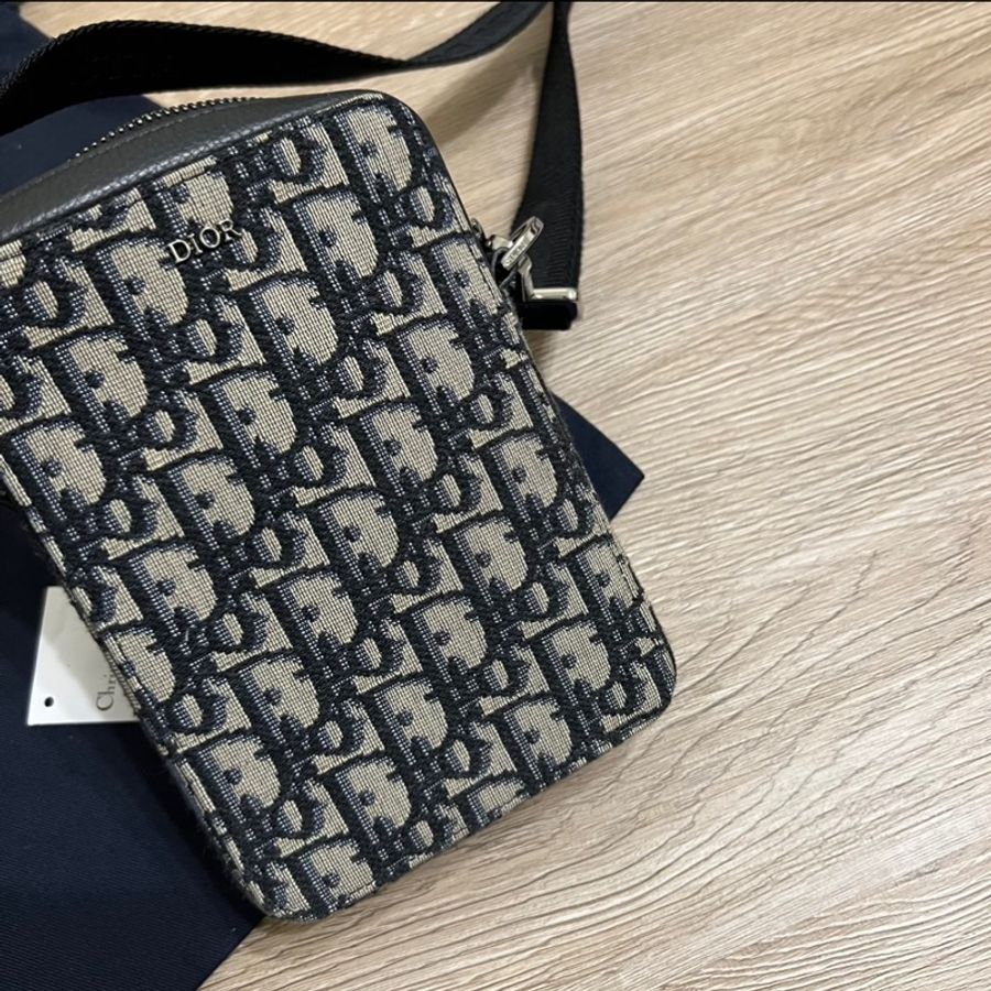 瑞奇二手精品 dior oblique 小側背包  近新全配-2