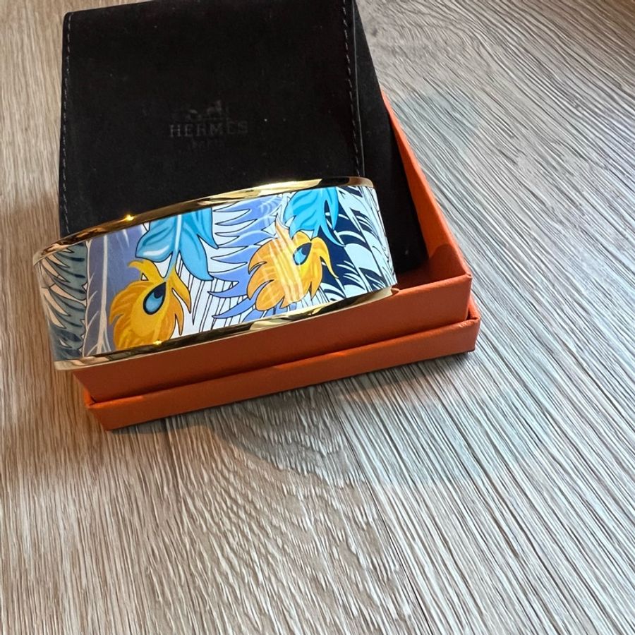 瑞奇二手精品 hermes 手鐲 全新 手環 珐瑯-2